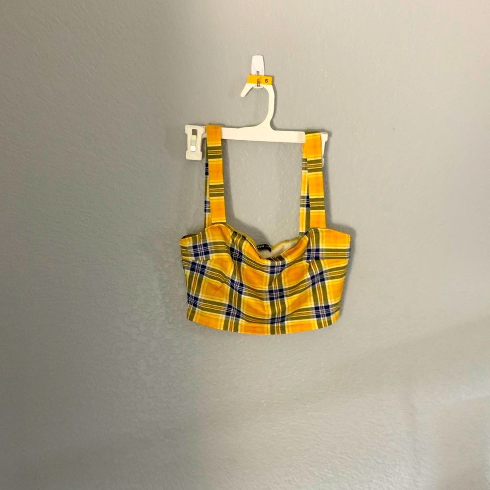 two piece crop top and skirt